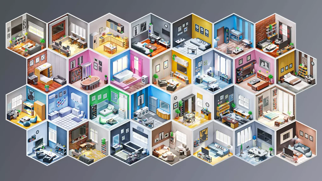 Interior 11 – Low Poly 3D Models Pack v1.0-软件开发学习笔记