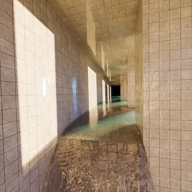 以假乱真！超现实泳池的流体模拟与氛围掌控力示范